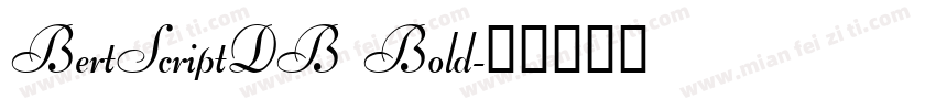 BertScriptDB Bold字体转换
